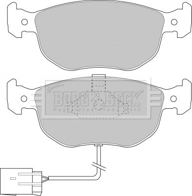 BORG & BECK Комплект тормозных колодок, дисковый тормоз BBP1394